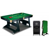 BCE Összecsukható 6' snooker asztal dart táblával