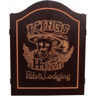 Innergames Kings Head Dart kabinet - black gold