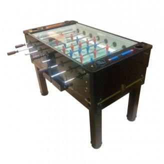 PREMIER LEAGUE csocsó asztal érmevizsgálóval és üveges borítással